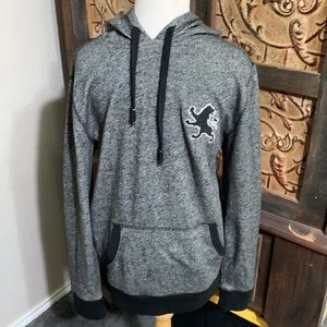 Express Mens Grey and Black Hoodie....Size S